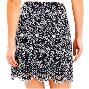 LOFT • Eyelet Scallop A-Line Skirt